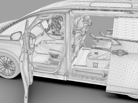 Toyota Alphard Vellfire 2023 HQ interior Modelo 3D