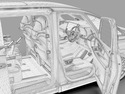 Toyota Alphard Vellfire 2023 HQ interior Modelo 3D