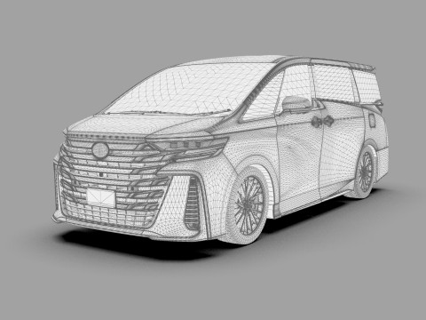 Toyota Alphard Vellfire 2023 HQ interior Modelo 3D