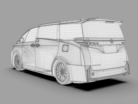 Toyota Alphard Vellfire 2023 HQ interior Modelo 3D