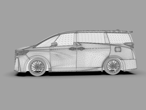 Toyota Alphard Vellfire 2023 HQ interior Modelo 3D