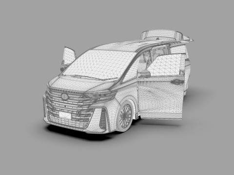 Toyota Alphard Vellfire 2023 HQ interior Modelo 3D