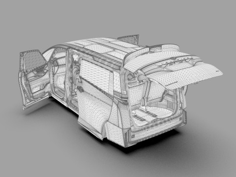 Toyota Alphard Vellfire 2023 HQ interior Modelo 3D