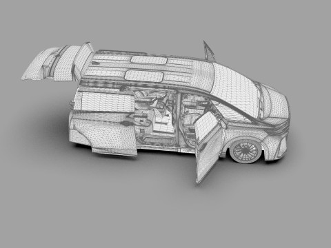 Toyota Alphard Vellfire 2023 HQ interior Modelo 3D