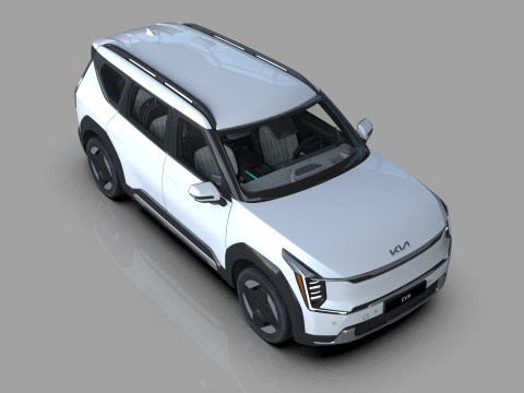 Kia EV9 2023 HQ interior 3D Model