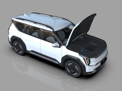 Kia EV9 2023 HQ interior 3D Model