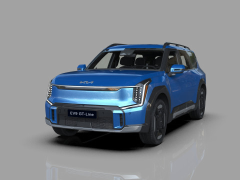 Kia EV9 2023 HQ interior 3D Model