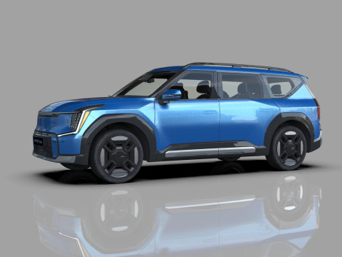 Kia EV9 2023 HQ interior 3D Model