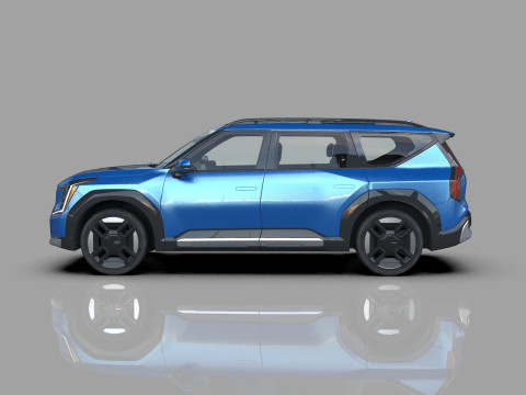 Kia EV9 2023 HQ interior 3D Model