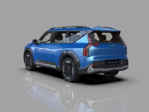 Kia EV9 2023 HQ interior 3D Model