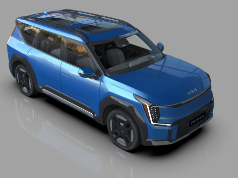 Kia EV9 2023 HQ interior 3D Model