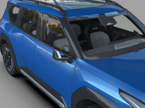 Kia EV9 2023 HQ interior 3D Model
