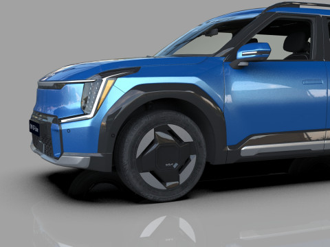 Kia EV9 2023 HQ interior 3D Model