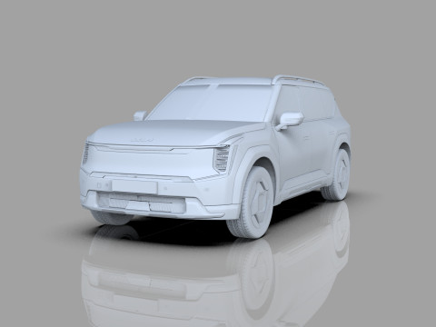Kia EV9 2023 HQ interior 3D Model