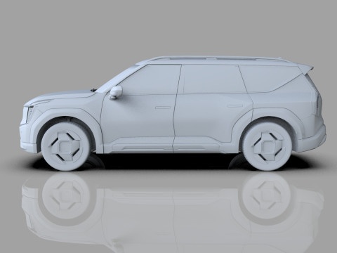 Kia EV9 2023 HQ interior 3D Model