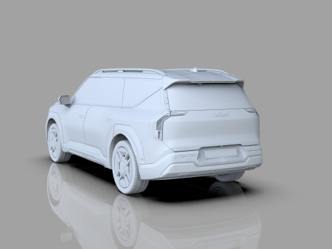 Kia EV9 2023 HQ interior 3D Model