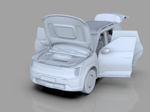 Kia EV9 2023 HQ interior 3D Model