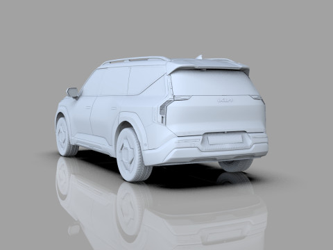 Kia EV9 2023 HQ interior 3D Model