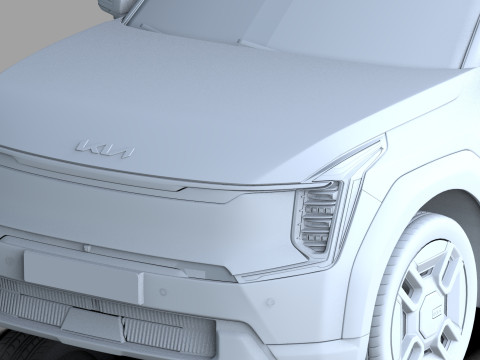 Kia EV9 2023 HQ interior 3D Model