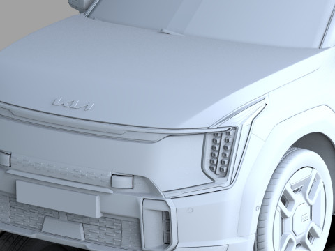 Kia EV9 2023 HQ interior 3D Model