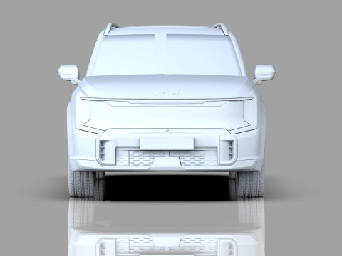Kia EV9 2023 HQ interior 3D Model
