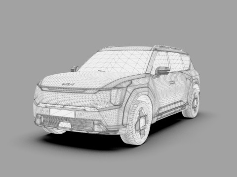 Kia EV9 2023 HQ interior 3D Model