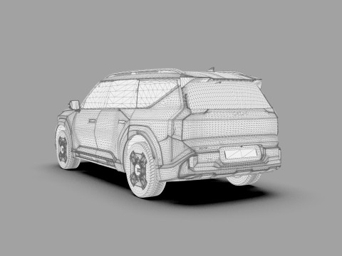 Kia EV9 2023 HQ interior 3D Model