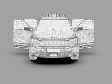 Kia EV9 2023 HQ interior 3D Model