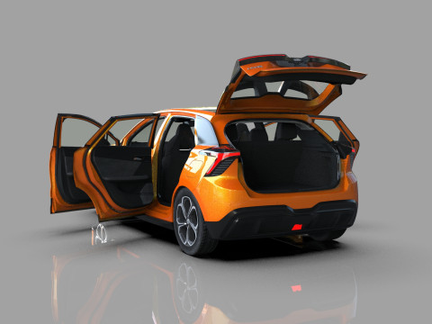 MG MG4 EV 2022 HQ interior Modèle 3D