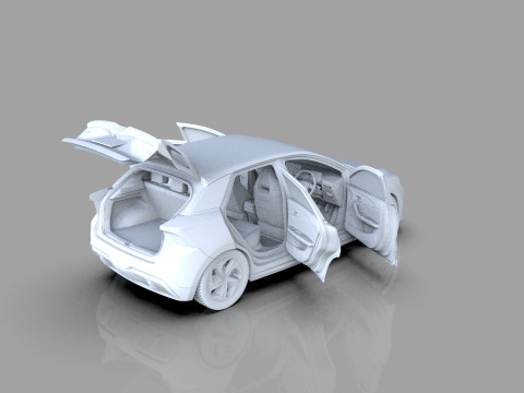 MG MG4 EV 2022 HQ interior Modèle 3D