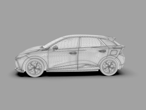 MG MG4 EV 2022 HQ interior Modèle 3D
