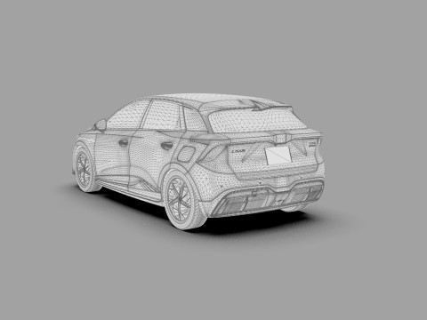 MG MG4 EV 2022 HQ interior Modèle 3D