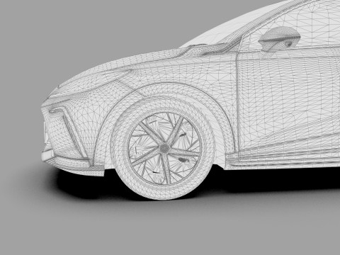 MG MG4 EV 2022 HQ interior Modèle 3D