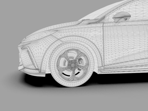 MG MG4 EV 2022 HQ interior Modèle 3D