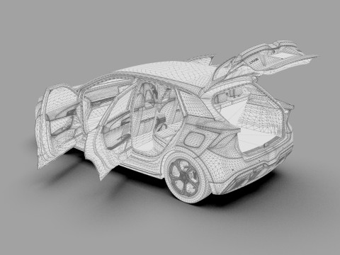 MG MG4 EV 2022 HQ interior Modèle 3D