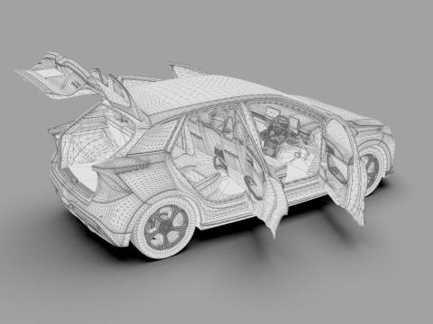 MG MG4 EV 2022 HQ interior Modèle 3D