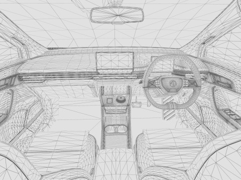 MG MG4 EV 2022 HQ interior Modèle 3D