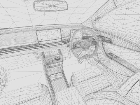 MG MG4 EV 2022 HQ interior Modèle 3D