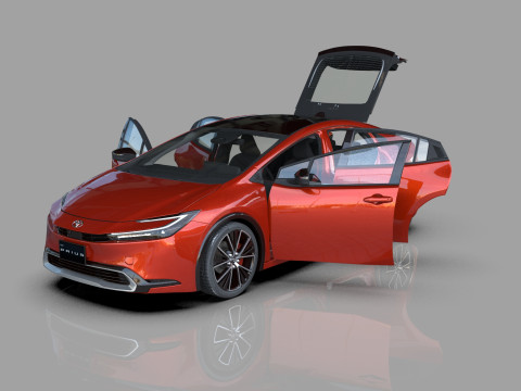 Toyota prius 2023 HQinterior 3D Модель