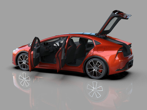 Toyota prius 2023 HQinterior 3D Модель