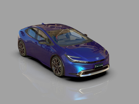 Toyota prius 2023 HQinterior 3D Модель