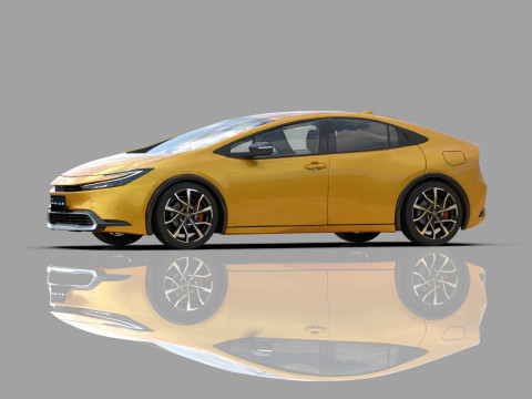 Toyota prius 2023 HQinterior 3D Модель