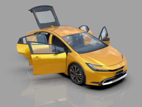 Toyota prius 2023 HQinterior 3D Модель