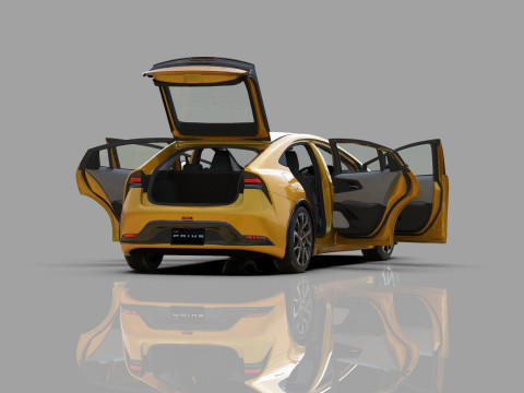 Toyota prius 2023 HQinterior 3D Модель