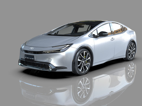 Toyota prius 2023 HQinterior 3D Модель