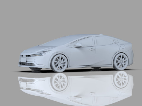Toyota prius 2023 HQinterior 3D Модель