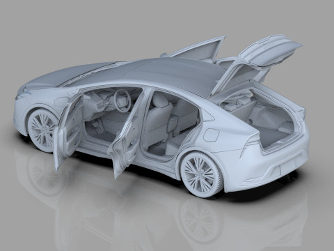 Toyota prius 2023 HQinterior 3D Модель