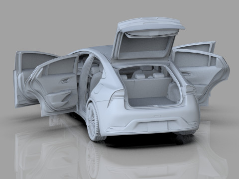 Toyota prius 2023 HQinterior 3D Модель