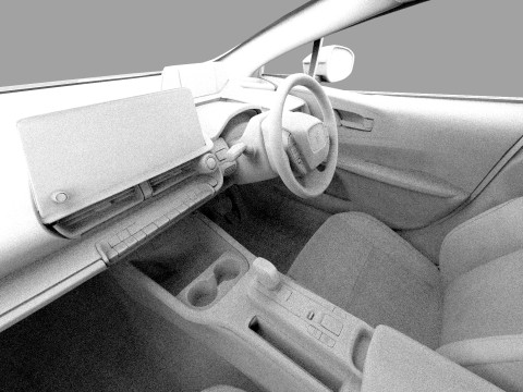 Toyota prius 2023 HQinterior 3D Модель