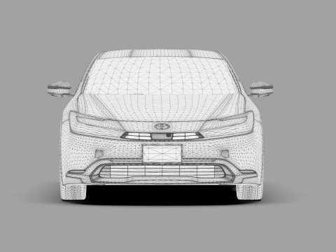 Toyota prius 2023 HQinterior 3D Модель
